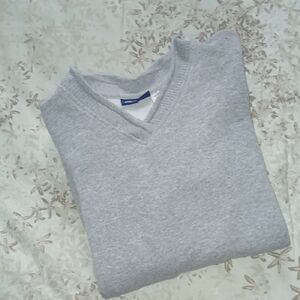 Gray V-Neck Sweatshirt